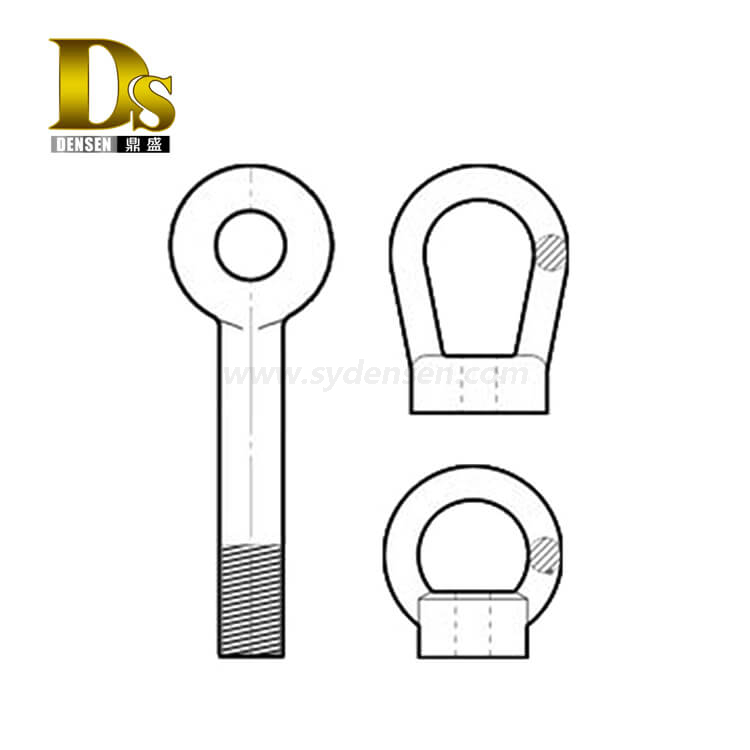 Densen カスタマイズされた炭素鋼鍛造品 土木工学用のボルトを押さえる 製作された基礎ボックスまたはチューブ