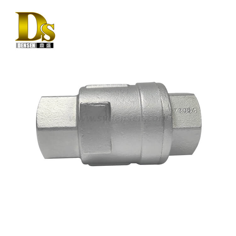 Densen カスタマイズされたステンレス鋼 316 シリコンゾル鋳造および機械加工 2 PC ボールバルブ本体、チェックバルブ本体