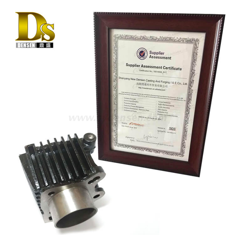 Densen カスタマイズされた炭素鋼 WCB 砂型鋳造およびオートバイ用表面電気泳動エンジン シリンダー ブロック