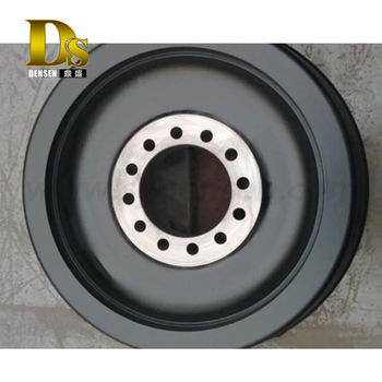 Densen カスタマイズされた合金鋼超大型熱間鍛造ローププーリー、20 トンワイヤーロープ鋼プーリー