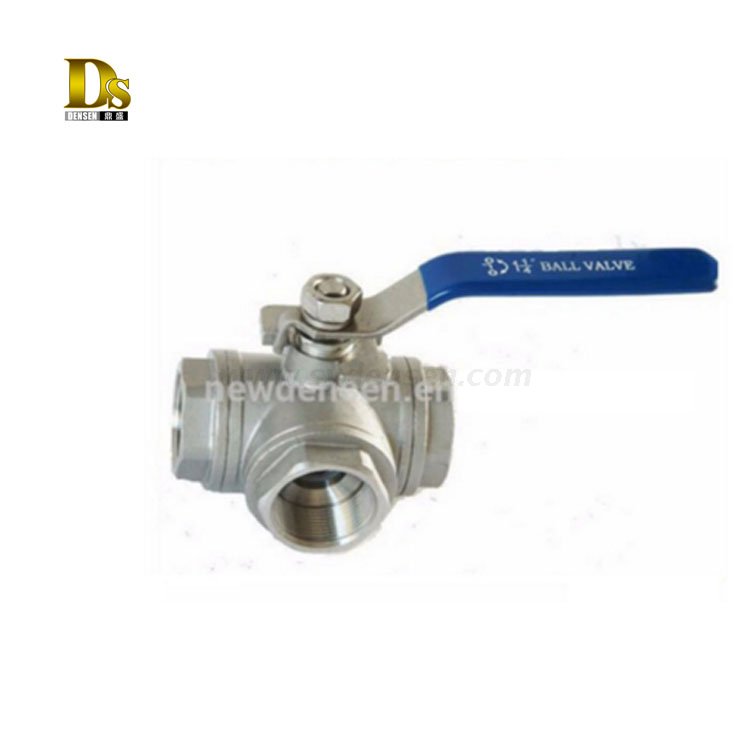 中国高品質ステンレス鋼 3 方ボールバルブ