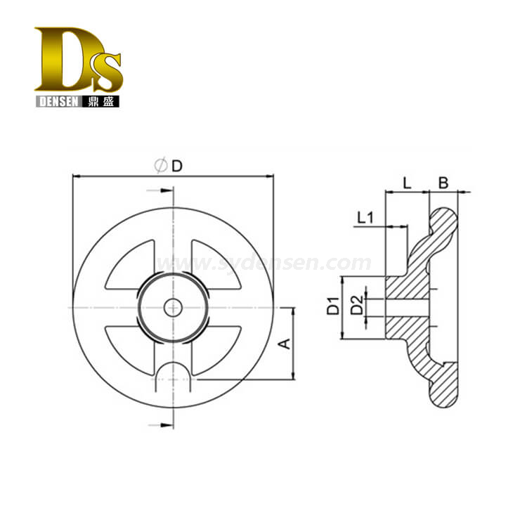 Densen カスタマイズされた鋳鉄ハンドホイール
