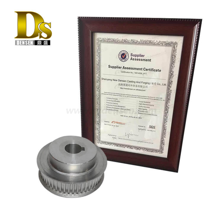 Densen カスタマイズされたアルミ精密加工ベルト 搬送装置用プーリー、アルミ加工部品