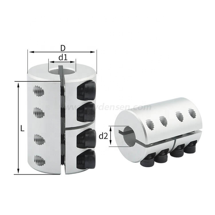 Densen カスタマイズ クランプ スクリュー リジッド カップリング CNC ステッピング モーター シャフト カプラー 