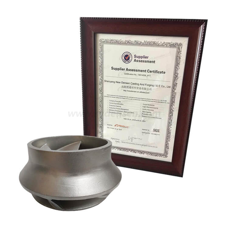 Densen カスタマイズされたウォーター ポンプ インペラ、ポンプ インペラの種類、鋳鉄製ウォーター ポンプ インペラ 