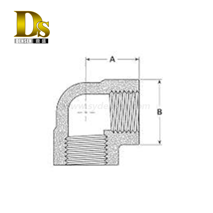 Densen カスタマイズされた炭素鋼インベストメント キャスティング エルボ、鋳鉄 90 度エルボ