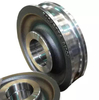 Densen customized Forged Stainless steel Crane parts trolley using traveling machinery parts forged steel wheels 