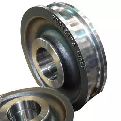 Densen customized Forged Stainless steel Crane parts trolley using traveling machinery parts forged steel wheels 