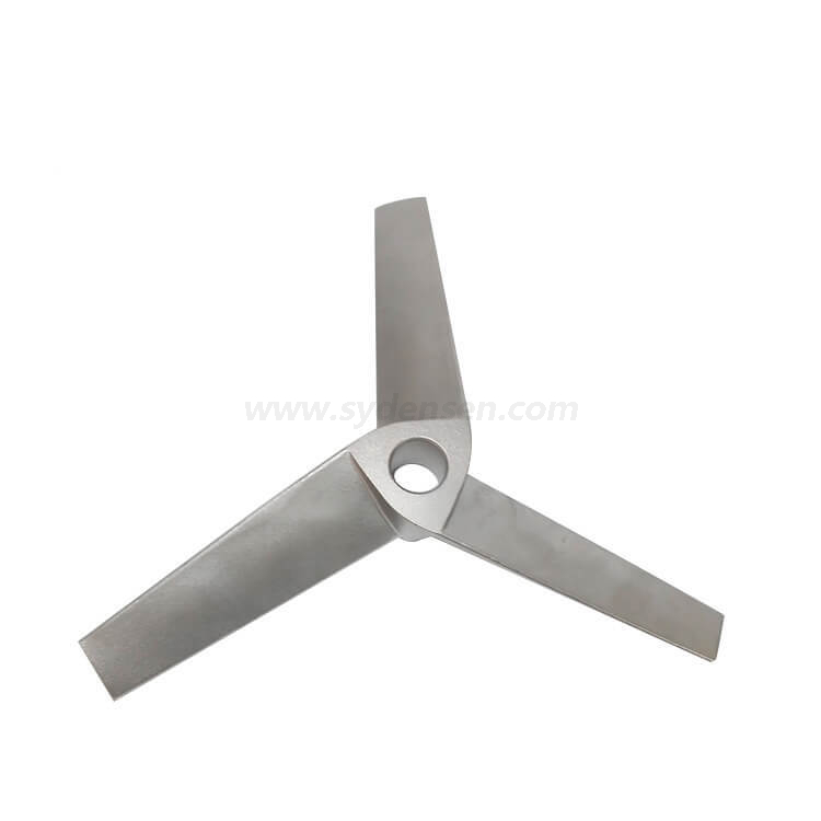 デンセンカスタマイズされたステンレス鋼 316 シリカゾル鋳造および機械加工表面研磨撹拌機用オープンインペラ