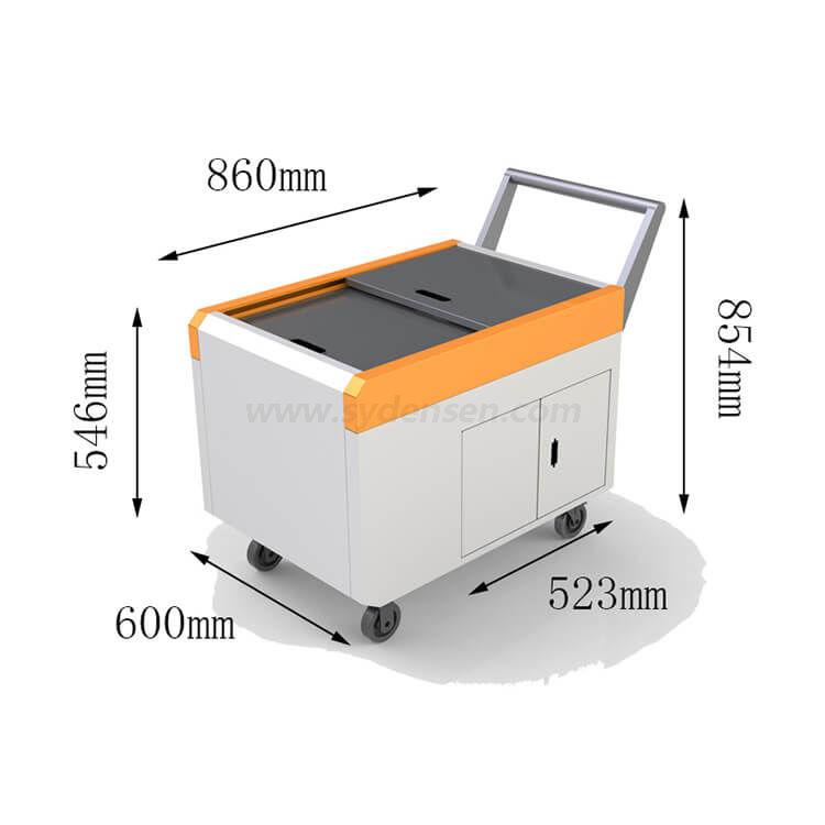 Densen カスタム アルミ ツール トロリー ケース、トロリー アルミ フレーム ツール ケース