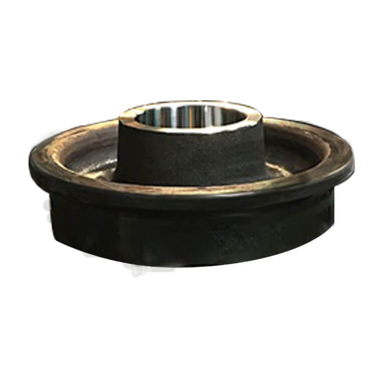 デンセンカスタマイズされた鍛造ステンレス鋼クレーン部品トロリー走行機械部品鍛造鋼ホイールを使用 